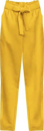 SPODNIE CHINOS Z PASKIEM ŻÓŁTE (295ART)