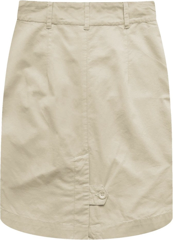 SPÓDNICA Z WYSOKIM STANEM JASNOBEŻOWA (X2222X)