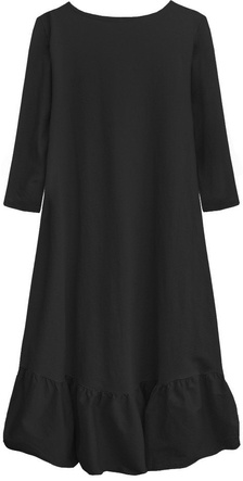 BAWEŁNIANA SUKIENKA OVERSIZE CZARNA (403ART)