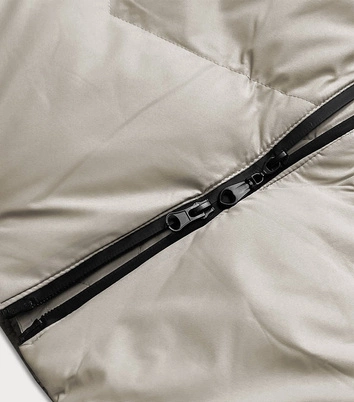 Lekka zimowa kurtka damska beżowa (5m735-62)