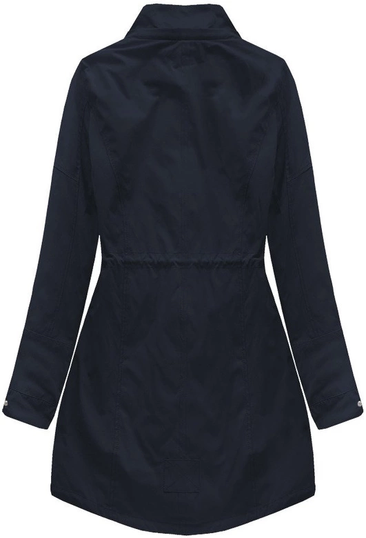 DWUSTRONNA PARKA Z KAPTUREM GRANATOWO-CZERWONA (W0232)