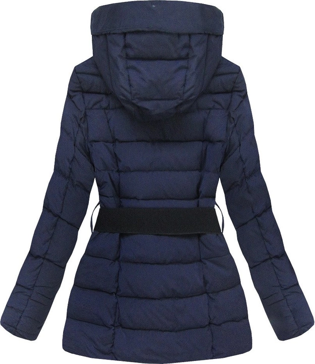 KURTKA Z ODBLASKOWYMI LAMPASAMI GRANATOWA (M8-610)