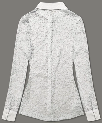 Koronkowa bluzka damska ecru (SSH16292)
