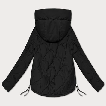 Przejściowa pikowana kurtka damska z kapturem S'West czarna (B8297-1)