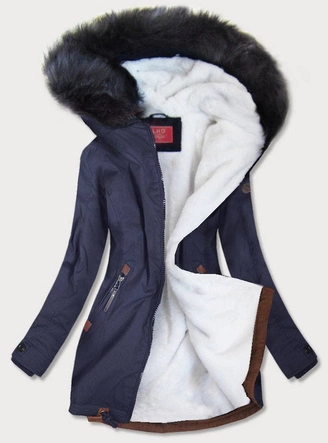 WODOODPORNA PARKA DAMSKA GRANATOWA (M-923)