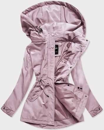 KURTKA - PARKA DAMSKA PUDROWY RÓŻ (RQW-6852)