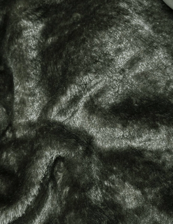 Długa kurtka zimowa damska khaki (V725)