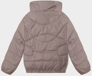 Pikowana kurtka ze stójką Miss TiTi beżowa (2481)