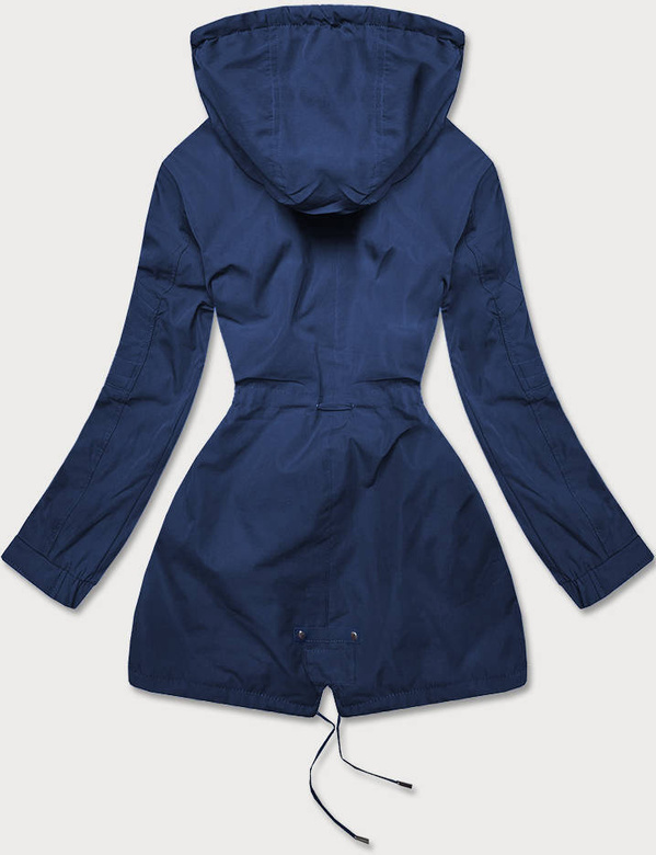 Parka damska 2w1 niebieski ciemny/biały (w702big)