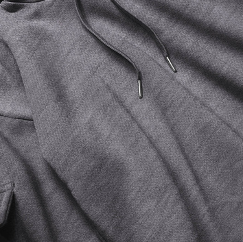 Krótka bluza dresowa damska ze ściągaczami szara (26030)