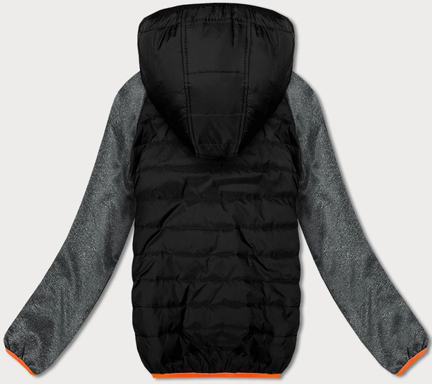 Lekka sportowa kurtka damska czarny-grafit (8M913-392)