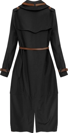 OVERSIZOWY TRENCZ CZARNY (557ART)