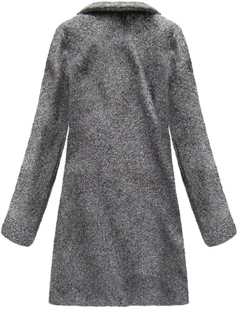 PŁASZCZ BARANEK Z DOMIESZKĄ WEŁNY CIEMNOSZARY (179ART)