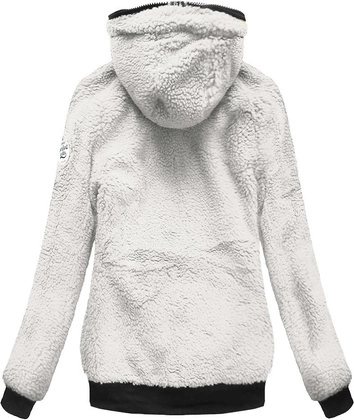 DWUSTRONNA BLUZA Z KAPTUREM GRANATOWO-BIAŁA (659A)