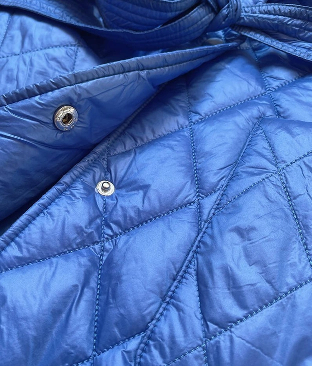 Kamizelka damska z kołnierzem chabrowa (jin221)