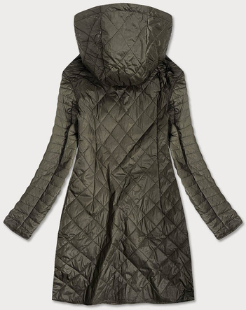PIKOWANA KURTKA DAMSKA Z KAPTUREM KHAKI (Q359#)