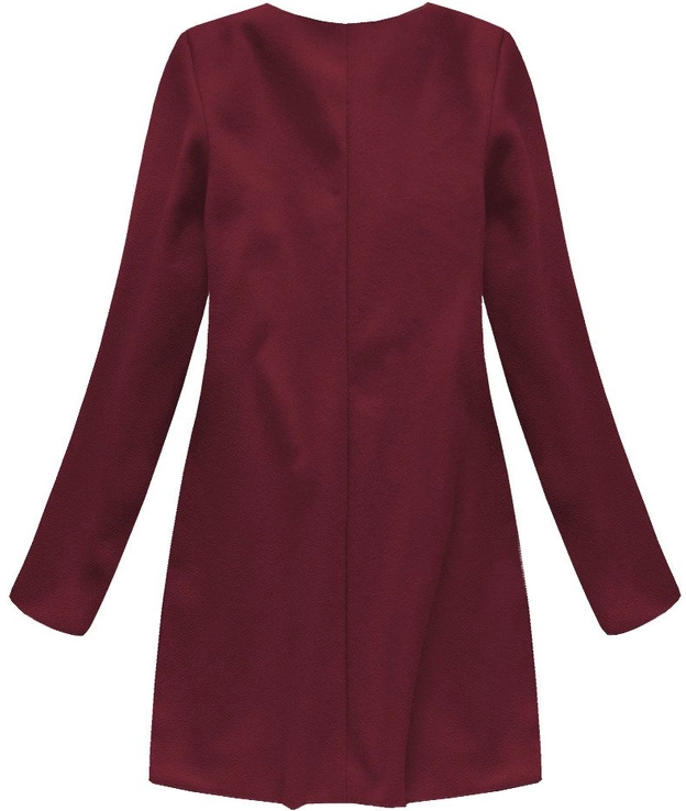 MINIMALISTYCZNY PŁASZCZ BORDOWY (172/1ART)