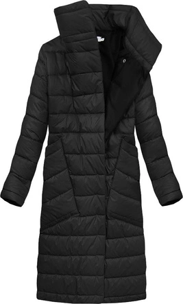 DŁUGA KURTKA DAMSKA PRZEJŚCIOWA CZARNA (2020)