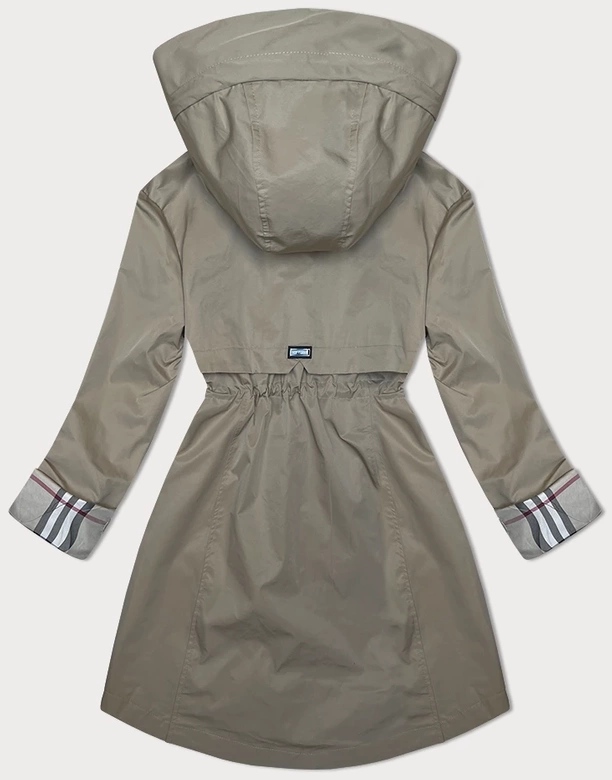 Parka z ozdobną podszewką BH Forever jasny khaki(3) (BH-2401)