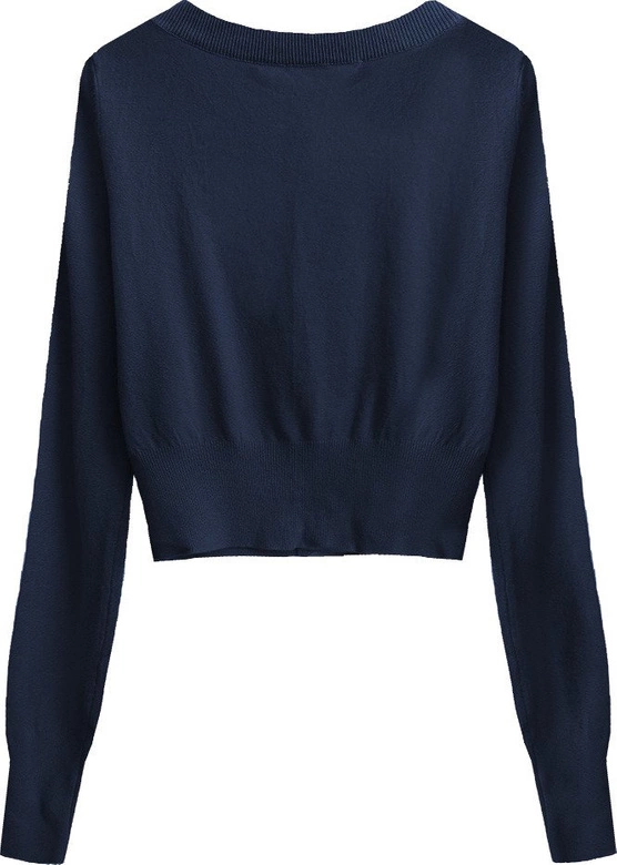 KRÓTKI ZDOBIONY SWETEREK GRANATOWY (429ART)