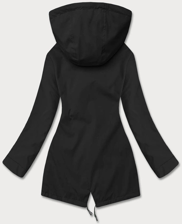 Cienka parka dwustronna damska army-czarna (16M9081-136)