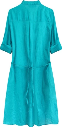 DŁUGA KOSZULA Z ZAKŁADKAMI MORSKA (1032)