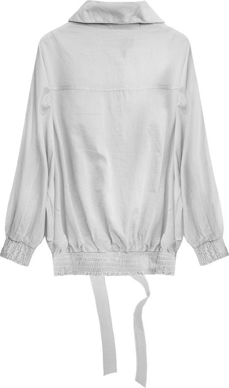 BAWEŁNIANA KOSZULA NIETOPERZOWA JASNOSZARA (1105)