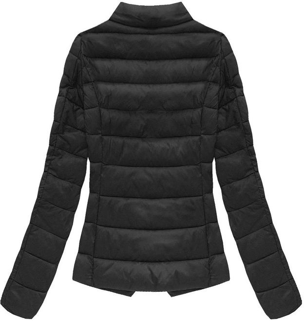 PIKOWANA KURTKA Z KAPTUREM CZARNA (7132)