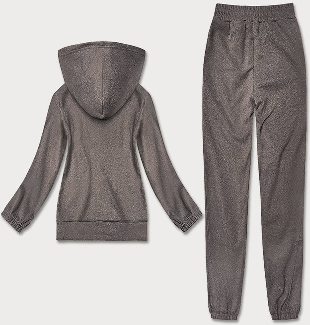 Polarowy dres damski brązowy (ZCH2210)