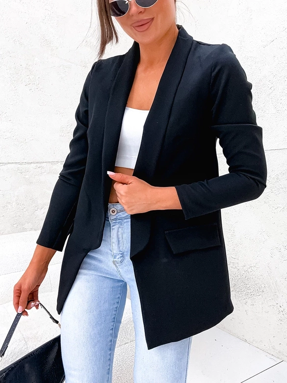 Klasyczna marynarka damska czarna (8259)