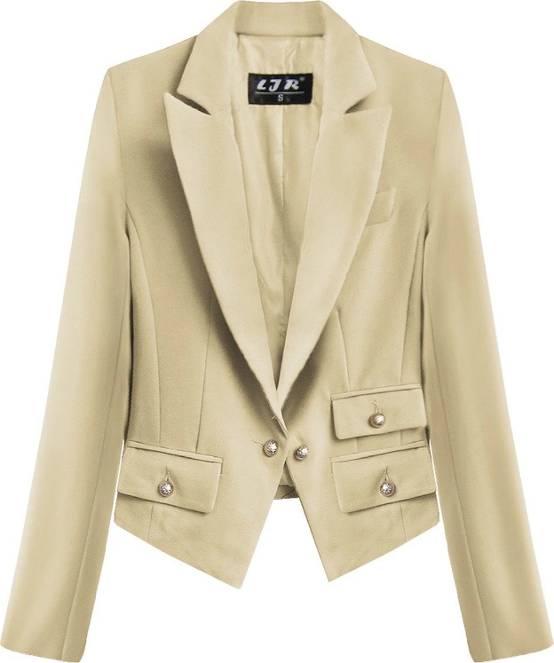 MARYNARKA Z GUZIKAMI BEŻOWA (8193)