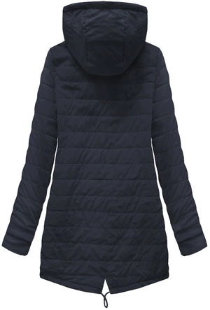 DWUSTRONNA PARKA Z KAPTUREM GRANATOWA (W0233BIG)