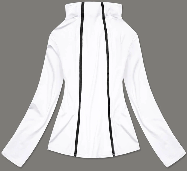 Bluza damska z niską stójką biała (hh020-45)