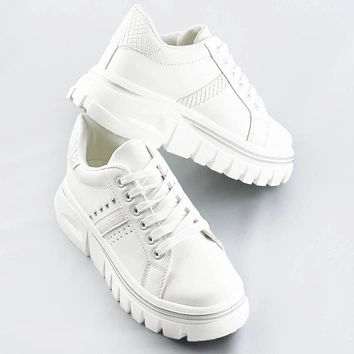 DAMSKIE SNEAKERSY NA TRAKTOROWEJ PODESZWIE BIAŁE (88-25)