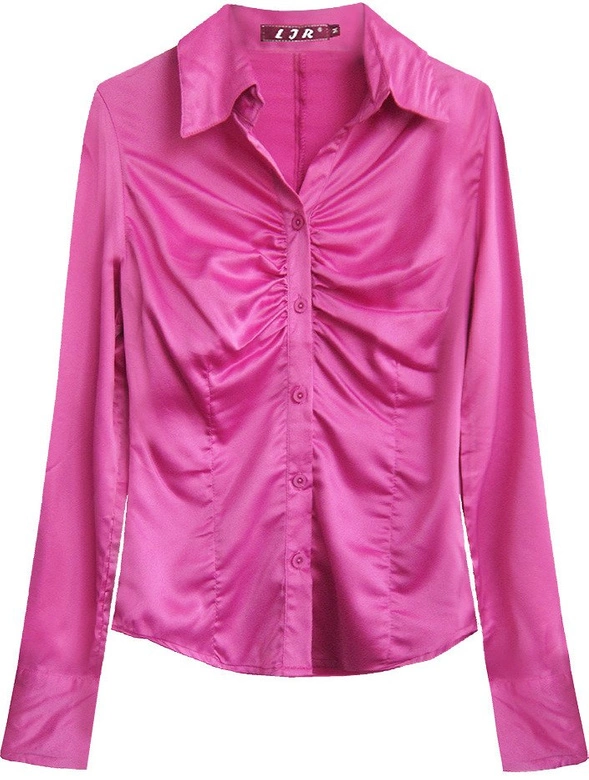 SATYNOWA KOSZULA AMARANTOWA (X1065X)