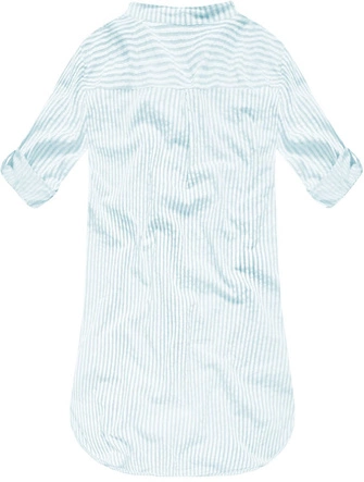 KOSZULA W PASKI Z KIESZENIAMI BŁĘKITNA (ART12)