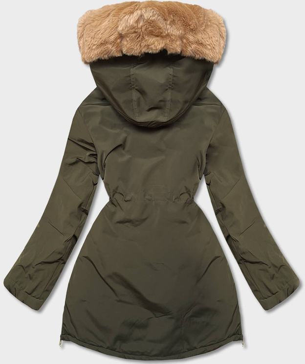Damska parka zimowa khaki (CAN-588)