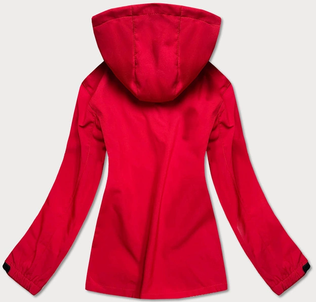 DAMSKA KURTKA NA POLARZE CIEMNO-CZERWONA (56008)