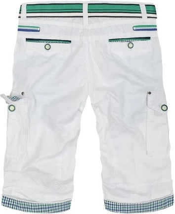 BIAŁE SPODENKI Z PASKIEM (1602M)