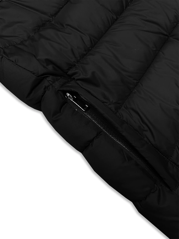 Długa zimowa kurtka damska Libland czarna (7704)