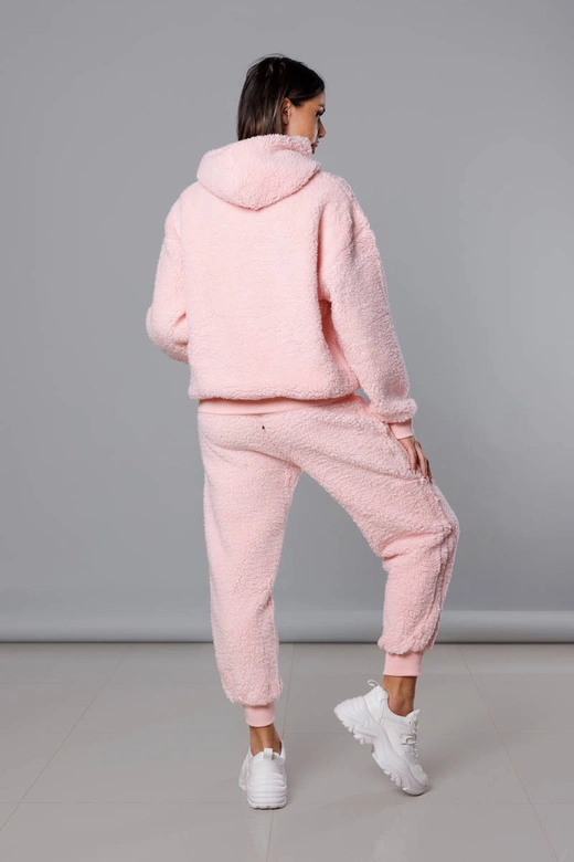 Ciepły komplet dresowy damski miś różowy (YP-1104)