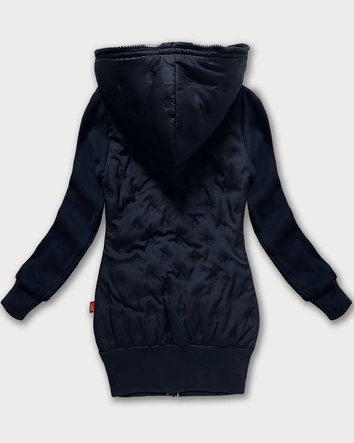 Damska bluzo-kurtka z kapturem LHD granatowa (AMG-162A)