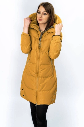 WODOODPORNA ZIMOWA KURTKA DAMSKA ŻÓŁTA (M-231)