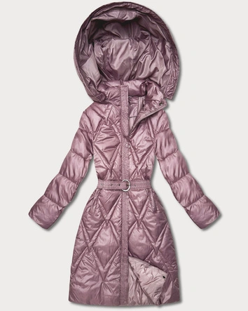 Pikowany płaszcz przejściowy z kapturem Goodlookin różowy (Y3-9215-52)
