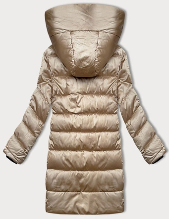 Zimowa pikowana kurtka damska S'west beżowa (B8273-12)