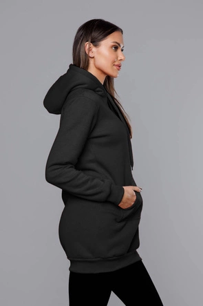 Damska bluza kangurka czarna (YS10003-3)
