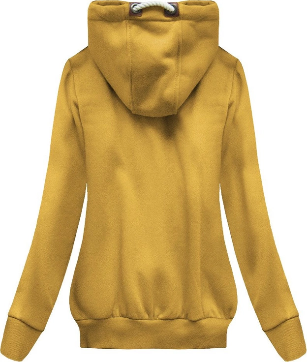 BLUZA Z FLAMINGAMI MUSZTARDOWA (X1925X)