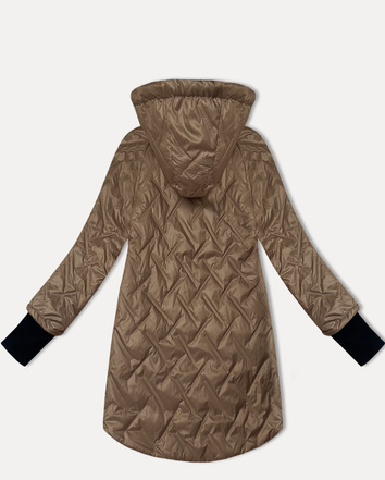 Lekka kurtka damska z odpinanym kapturem S'West camel (B8371-12)
