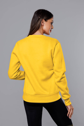 Bluza dresowa damska ze ściągaczami jasnożółta (W01-28)