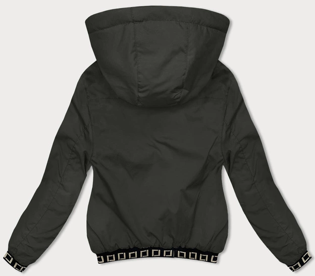 Krótka kurtka z ozdobnymi ściągaczami army (16M9083-136)